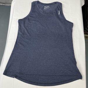 Reebok Women's Heathered Navy Tank Top Medium